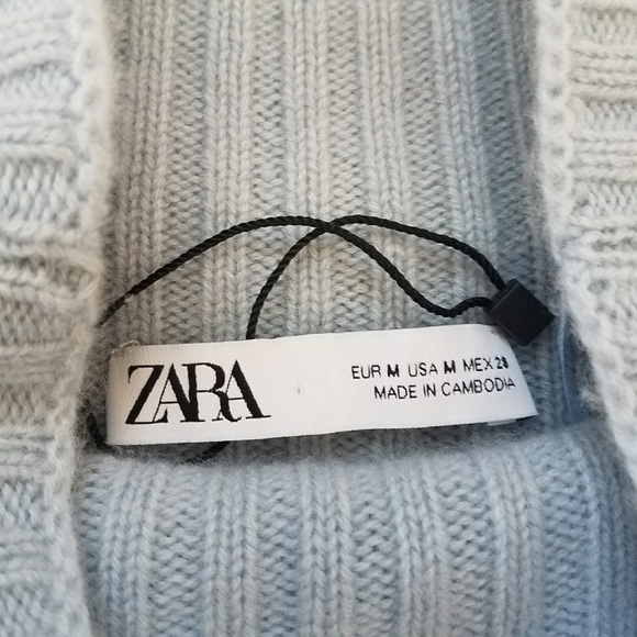 ZARA Zara Mock Neck Cashmere Sweater - Picture 7 of 8